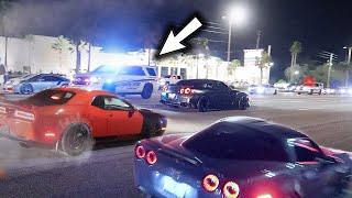 Muscle Cars FULL SENDING IT...THEN GOING TO JAIL! *Turkey Rod Run*