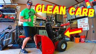 HOW TO CLEAN AN MTD YARD MACHINES CRAFTSMAN TROY BILT SNOWBLOWER CARBURETOR FOR BEGINNERS