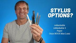 Stylus Options For reMarkable 2, Onyx Max Lumi, Papyr