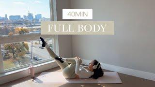 40MIN Full Body Pilates || low impact & no equipment // madeleineabeid