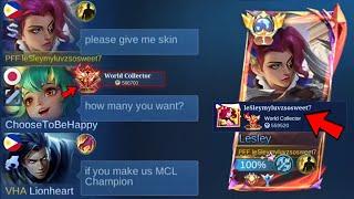 LESLEY "NO SKIN" BUT "WORLD COLLECTOR" PRANK IN MCL!! (GONE RIGHT!!) I MET ANOTHER WORLD COLLECTOR!