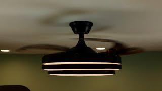 Lightree Retractable Ceiling Fan w/Dimmable LED Light Installation and Review (DS-FQ08)