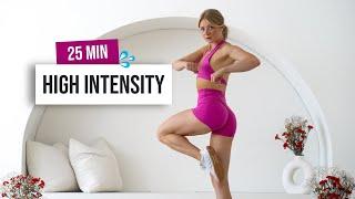 25 MIN FULL BODY HIIT (ADVANCED ) No Equipment - No Repeat, No Talking Home Workout