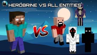 Herobrine Vs All Minecraft Entities  | Elite Gamerz