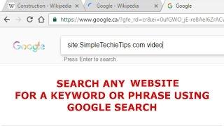 How To Search Any Website With Google Search