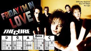 FRIDAY I'M IN LOVE {NO CAPO} by The Cure (Beginner Guitar Chord, TAB, & Strum Play-Along w/ Lyrics)