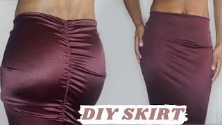 HOW TO | DIY SEXY RUCHED SKIRT! (Beginner Friendly)