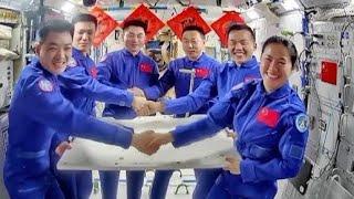 Shenzhou-18 crew hands over the keys to the China Space Station to Shenzhou-19 crew