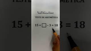 Teste de Aritmética - Prof Robson Liers