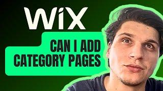 How Can I Add Category Pages To The Menu In Wix Website Builder