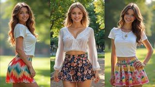 Relaxing Walk in the Park - AI Girls Lookbook in 4K Format