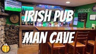 Irish Pub basement man cave #irishpub #mancave