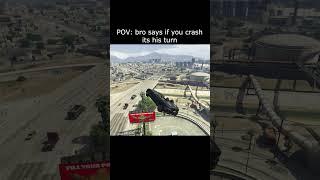 Bro is never driving #shorts #gta5 #gtastunts