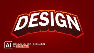 3D Text Emblems with Adobe Illustrator