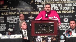 Boxing 360 - Robert Guerrero manager Bob Santos speaks at press conference