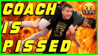 Coach Brian gets PISSED while teaching the Fireman's Carry!