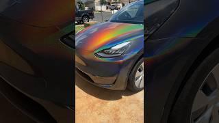 Rainbow Tesla   #tesla #wrap #vinylwrap #ppf #aftermarket #cybertruck #car