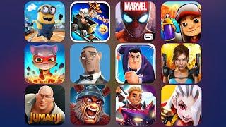 Minion Rush | Rail Rush | Spiderman | Subway Surfers | Talking Tom | Jumanji Epic Run (12 in 1)