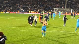 Lewis Holtby thanks Tottenham fans at Craven Cottage