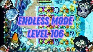 Plants vs Zombies 2:passage  endless mode:Frostbite Caves:Level 106.