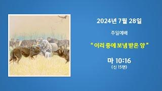 예능교회 주일 2부 - “이리 중에 보냄 받은 양” - 2024년 7월 28일