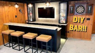 BASEMENT BAR BUILD FINALE!! Adding the Finishing Touches!