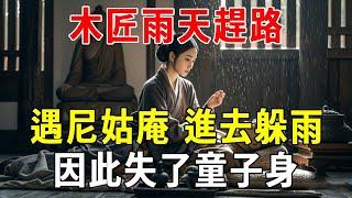 木匠雨天趕路，遇尼姑庵，進去躲雨，因此失了童子身#蝴蝶飛飛 #民間故事 #奇聞趣事 #古代小說