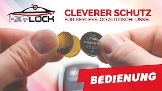 KeyLock - Bedienung (Keyless-Go-Schutz für Autoschlüssel)