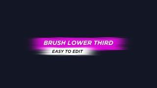 How To Create A Brush Lower Third, After Effects Tutorial & Template