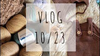 VLOG 10/23Охотилась за пряжей | Связала две шапки и детский комплект| Постирала мотки в стиралке