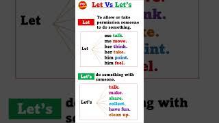 Let Vs Let's #shorts # Pep English