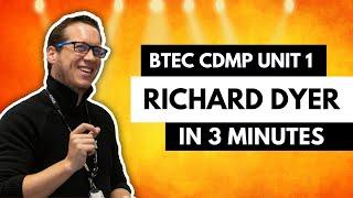 #RichardDyer in 3 Minutes - BTEC Creative Media Unit 1 Media Representations Exam Theory