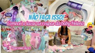 Muito trabalho!!LAVANDO AS ROUPAS DA BEBÊ PELA PRIMEIRA VEZ