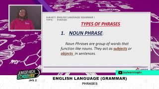 JHS 2 -  PHRASES - ENGLISH LANGUAGE