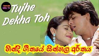 Thujhe dekha toh ye jaana sanam hindi song sinhala meanings _Sandu with mix tv