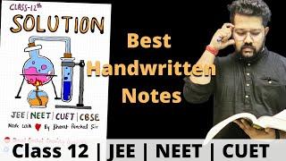 Chap - 2 Solution Handwritten Notes | Class 12 | CBSE | JEE | NEET | CUET | Bharat Panchal Sir