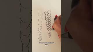 Tuto tresse facile et rapide #dessin #dessinmanga #tutodessin