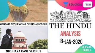 8-Jan-2020 | Daily Current Affairs | The Hindu Analysis | UPSC CSE 2020/2021/2022 | Saurabh Pandey