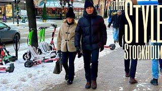 Snow in Stockholm at -5°C ️| What People Wear | Street Style