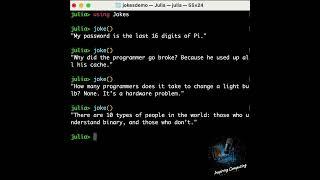 A neat way to get Julia to tell you a Joke #julialang #julia