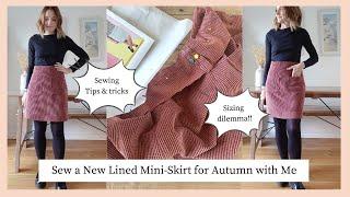 Sew a new lined mini skirt for autumn with me | Ramona Skirt Tilly & the Buttons | Sewing