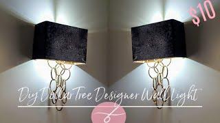 DIY Dollar Tree Glam Wall Light - DIY Elegant Wall Sconce - Wall Lamp - Home Decor DIY - Unique $10