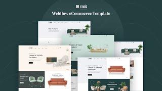 Farnic Webflow eCommerce Template | Furniture Webflow Template Review 2023