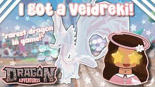 I GOT A VEIDREKI! *RAREST DRAGON IN GAME!* (Dragon Adventures,Roblox!)