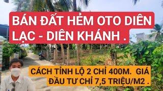 BÁN ĐẤT DIÊN LẠC DIÊN KHÁNH. CÁCH TỈNH LỘ 2 CHỈ 400M.  GIÁ RẺ ĐẦU TƯ | TRẦN ANH THI BĐS.