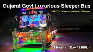 GSRTC Fully Decorated & Modified Luxurious Sleeper Bus Journey | Dhari To Surat To Dhari | GSRTC Bus