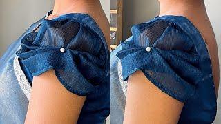 Trending puff sleeve design cutting and stitching| blouse sleeves design| बाजू का डिजाइन Baju design