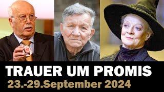 Trauer um Berühmtheiten, die in der Woche vom 23.09. bis 29.09.2024 gestorben sind.