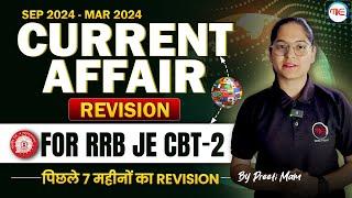 RRB JE CBT-2 | Current Affair |  पिछले 7 महीनों का Revision By Preeti Mam