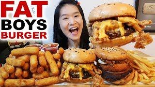FAT & JUICY BURGERS!! Crunchy & Cheesy Mozzarella Cheese Sticks, Fries | Mukbang w/ Eating Sounds